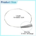 thumbnail image 2 of 38 Gauge 0.1mm Stainless Steel Wire 10m/33 ft Soft Craft Sculpting Artistic Wire for Jewelry Making Beading DIY Crafts Supplies, Silver, 2 of 7