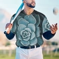 thumbnail image 5 of Lsque Blue Color Cactus Pattern Mens Polo Golf Shirts Funny Graphics Shorts Sleeve Button Shirts Baseball T-shirt-4X-Large, 5 of 7