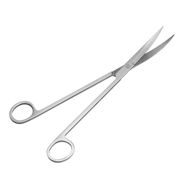 Toyvian  25CM Stainless Steel Curved Tip Scissors for Aquarium Plants and Fish Tank Use