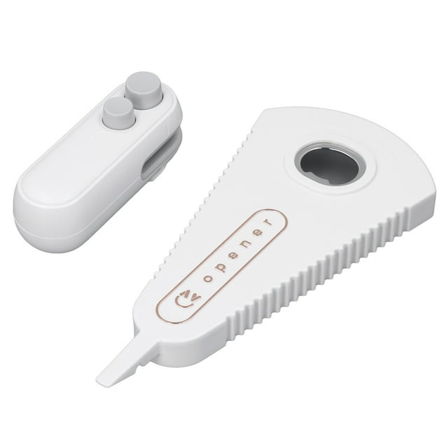 Mini Bag Sealer, 2 in 1 Handheld Bag Resealer Machine and Bottle Opener Set with Cutter, Rechargeable Vacuum Resealer Machine for Plastic Bags Food Storage Snacks