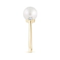 thumbnail image 3 of ANGARA South Sea Cultured Pearl Three Stone Ring with Diamonds in 14K Yellow Gold for Women | June Birthstone, Birthday, Anniversary, Jewelry Gift for Women | Pearl Ring, 3 of 9