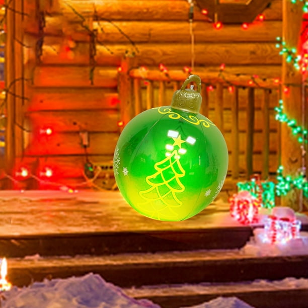 yievot Boule LED de Noël allume la sphère, boules de vacances éclairées  étanches pour les décorations de jardin d'arbre de cour de fête intérieure  extérieure 