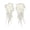 White, variant on Aellinatey 2pack Angel Wing Sewing Patches Personality Handmade Clothing Appliques