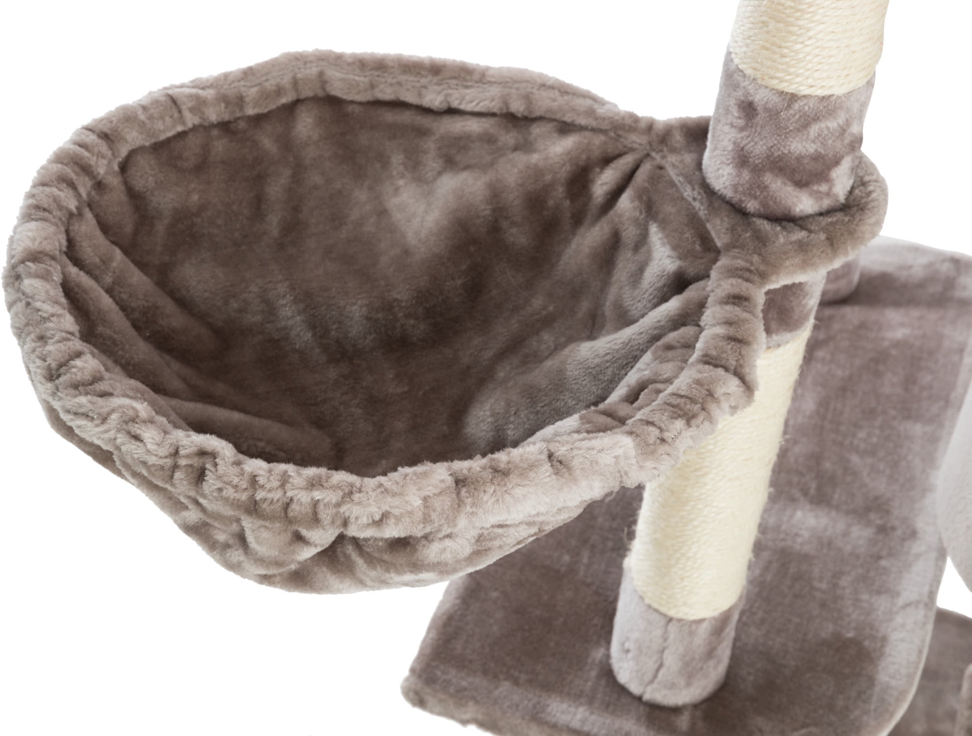 TRIXIE Roma Senior Plush & Sisal 7-Level 70" Cat Tree with Scratching Posts, Platforms & Cat Toys, Gray