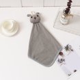 thumbnail image 1 of Microfiber Rag, Cotton Animal Head Towel, Hanging Type Kitchen Absorbent Cute Hand Towel，Grey 2PCS, 1 of 4
