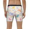 thumbnail image 4 of Picia Flower Color Rabbit Pattern Men's Athletic Long Leg Briefs , Performance Stretch Underwear，Moisture-Wicking, 4 of 7