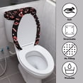 thumbnail image 3 of HELLHERO Polyester Toilet Lid Dust Cover Set & Stays in Place Toilet Lid Seat Cover & Elastic Edge for Bathroom Soft, 3 of 8