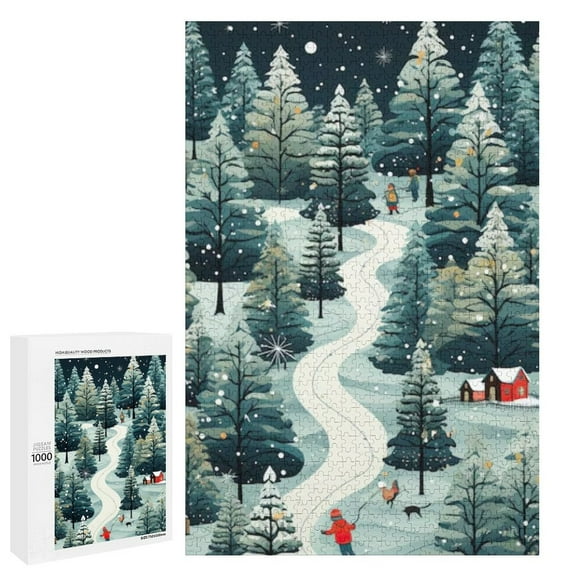 1000-Piece Winter Snow Jigsaw Puzzle - Exciting Challenge for Puzzle Lovers, Family Activity, Wall Art Decor