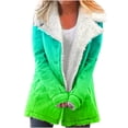 thumbnail image 2 of Fashion Winter Warm Caots for Womens Plus Size Zip Up Composite Plush Button Lapels Jacket Outwear Coat, 2 of 5