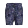 thumbnail image 6 of Daiia Watercolor Indigo Mens Woven Stretch Pajama Short,Short Pajama Pants-Large, 6 of 7