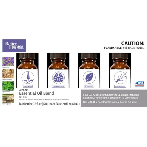 Better Homes & Gardens Oils Essential Oil Blends, 4 Pack - Walmart.com