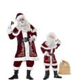 thumbnail image 3 of Hombres, niños, adultos, niños, Navidad, Papá Noel, disfraz de Cosplay, Festival, fiesta de Navidad, conjunto de ropa, Tops, pantalones, sombrero, cinturón, chal, guantes, zapatos, 3 of 4