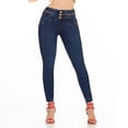 thumbnail image 1 of Jeans efecto Push Up stretch skinny azul oscuro 11, 1 of 6