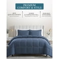 thumbnail image 4 of Casa Platino Pre-Washed Twin XL Comforter Set- Cozy Twin XL Comforter Set - Ultra Soft 100% Hydro-Brushed Comforter Set Twin XL - Super Soft & Cozy Bedding Comforter Twin XL Size Set- Estate Blue, 4 of 9