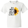 thumbnail image 3 of Inktastic Summer In a World Full of Roses Be a Sunflower Youth T-Shirt, 3 of 5