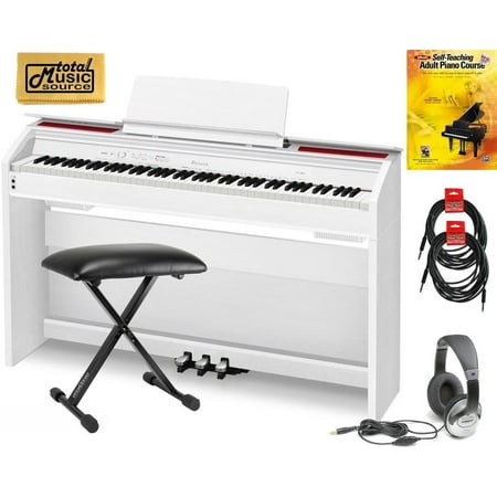 Casio Privia PX-860 DELUXEB 88 Key Digital Piano Deluxe Bundle - White, PX860WE DELUXEB