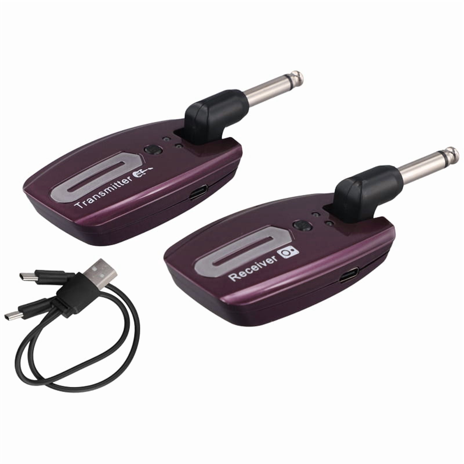 Guitar Wireless System USB Rechargeable Wireless Guitar Transmitter Receiver Electric Guitar Bass Wireless System,C