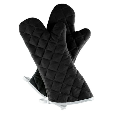Oven Mitts, Set of 2 Oversized Quilted Mittens, Flame and Heat Resistant By Somerset Home, Multiple Colors (The Best Oven Mitts)