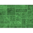 thumbnail image 1 of Ahgly Company Indoor Rectangle Patchwork Emerald Green Transitional Area Rugs, 2' x 5', 1 of 4