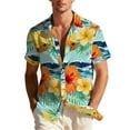 thumbnail image 2 of Kakii Hawaiian Shirt for Men Short Sleeves Tropical Printed Casual Button Down Summer Beach Floral Shirts, 2 of 9