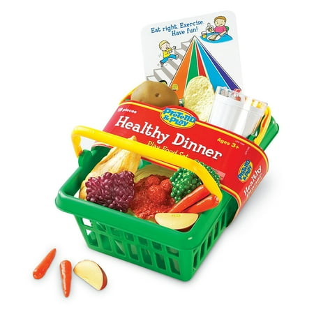 UPC 765023072921 product image for Learning Resources Healthy Dinner Play Food Basket | upcitemdb.com