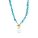 thumbnail image 1 of Collar de escombros naturales Jumpingount estilo vintage turquesa, 1 of 6