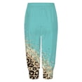 thumbnail image 3 of Women's Casual Pants Color Block Leopard Print Capri Design for Everyday Comfort and Style, 3 of 4