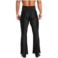 thumbnail image 6 of Linjinx Mens Ballroom Latin Tango Rumba Dance Outfits Long Sleeve Leotard Top Shirs Dancewear with Pants Black L, 6 of 7