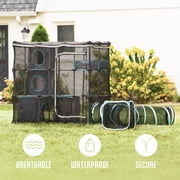 Kitty City Outdoor Cat Enclosure Catio with Mesh Walls, Zip Door, Fits Multiple Cats