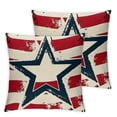 thumbnail image 2 of JRXY 4th of July Decorations Pillow Covers America Flag Stars and Stripes God Bless America Throw Pillow Covers Patriotic Pillows Memorial Day Decor Cushion Case,Set of 2 White, 2 of 6