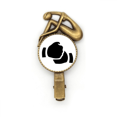 thumbnail image 1 of Salute gesto silueta patron Broche broche broche broche Metal retro, 1 of 3