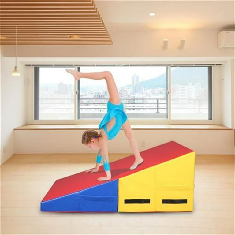 Ktaxon 32.7 x 23.6 x 13.4 Kids Incline Cheese Mat Folding Exercise Aerobics Gymnastics Wedge Mat Red Walmart
