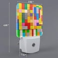 thumbnail image 2 of Fotbe Colorful Plastic Blocks Pattern Luz Nocturna LED, Luz de Noche con Sensor de Luz Natural de Anochecer a Amanecer, Se Enchufa a la Pared, Blanco Cálido 0.5W-UK, 2 of 7