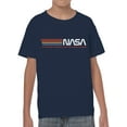 thumbnail image 2 of Officially Licensed Nasa Retro Stripes Logo Youth's T-shirt, 2 of 3
