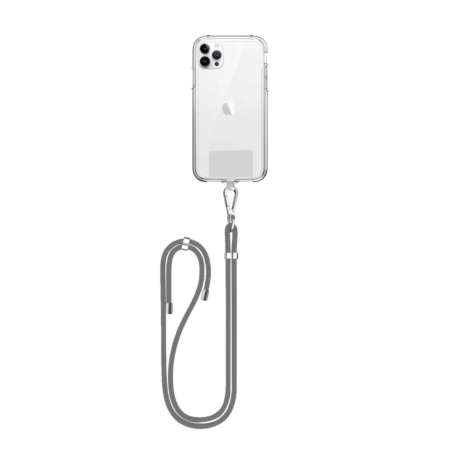 Phone Wrist Strap with Card Storage Sleeve - Grey