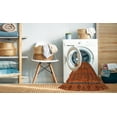 thumbnail image 2 of Ahgly Company Machine Washable Indoor Round Abstract Red Fox Red Area Rugs, 3' Round, 2 of 7
