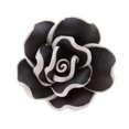 thumbnail image 2 of Broche de flor de arcilla polimérica hecho a mano, alfiler de solapa para mujer, insignia Negro Yuyangstore broche de la flor de la boda, 2 of 8
