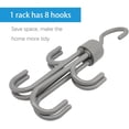 thumbnail image 4 of Paquete de 2 ganchos de almacenamiento, 4 garras, gancho giratorio de 360 grados, percha para cinturón de ropa, soporte para organizador de armario, soporte para estante de corbata, gancho shelt Adepaton HMHZ638, 4 of 7