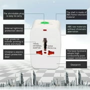 Universal Travel Adapter, 4 USB Ports & AC Outlet, International Power Plug Adapter All in One,220V to 110V Voltage Conversion Plug Adapter for Traveling from USA to Europe,Conversion Plug Charger