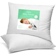 Baby Toddler Pillow Set[2-Pack]–13" X 18"Toddler Bedding Small Pillow–Baby Pillow With 100% Cotton Cover–Washable And 100% Hypoallergenic–Perfect For Toddlers,Kids,Infant–Best For Travel–Toddler Cot