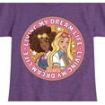 thumbnail image 3 of Barbie - Living My Dream Life - Girls Fitted Short Sleeve Graphic T-Shirt, 3 of 5