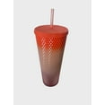 thumbnail image 2 of Starbucks Fall 2024 Peach Gradient Studded Bling Cold Cup Tumbler, Venti 24oz, 2 of 3