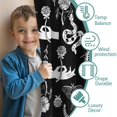 thumbnail image 3 of Blackout Kids Curtains,Black Hand Flower Snake Pattern Childrens Insulated Curtains Set Of 2,Bedroom Essentials,Toddler Room Decor 42x54in(106x137cm), 3 of 5
