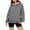 Gray, variant on VOONCAS Women's Oversized Polka Dot Hoodie - Size M, Gray, Stretchy Casual for Everyday & Loungewear, Comfortable
