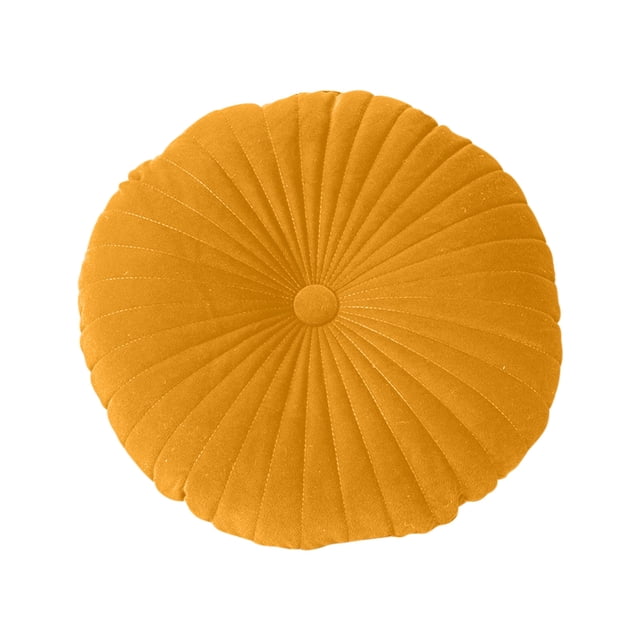 Leodye 1PCS Solid Color Pumpkin-shaped Cushion - Thick Soft Window Seat Pad -15.75×15.75IN