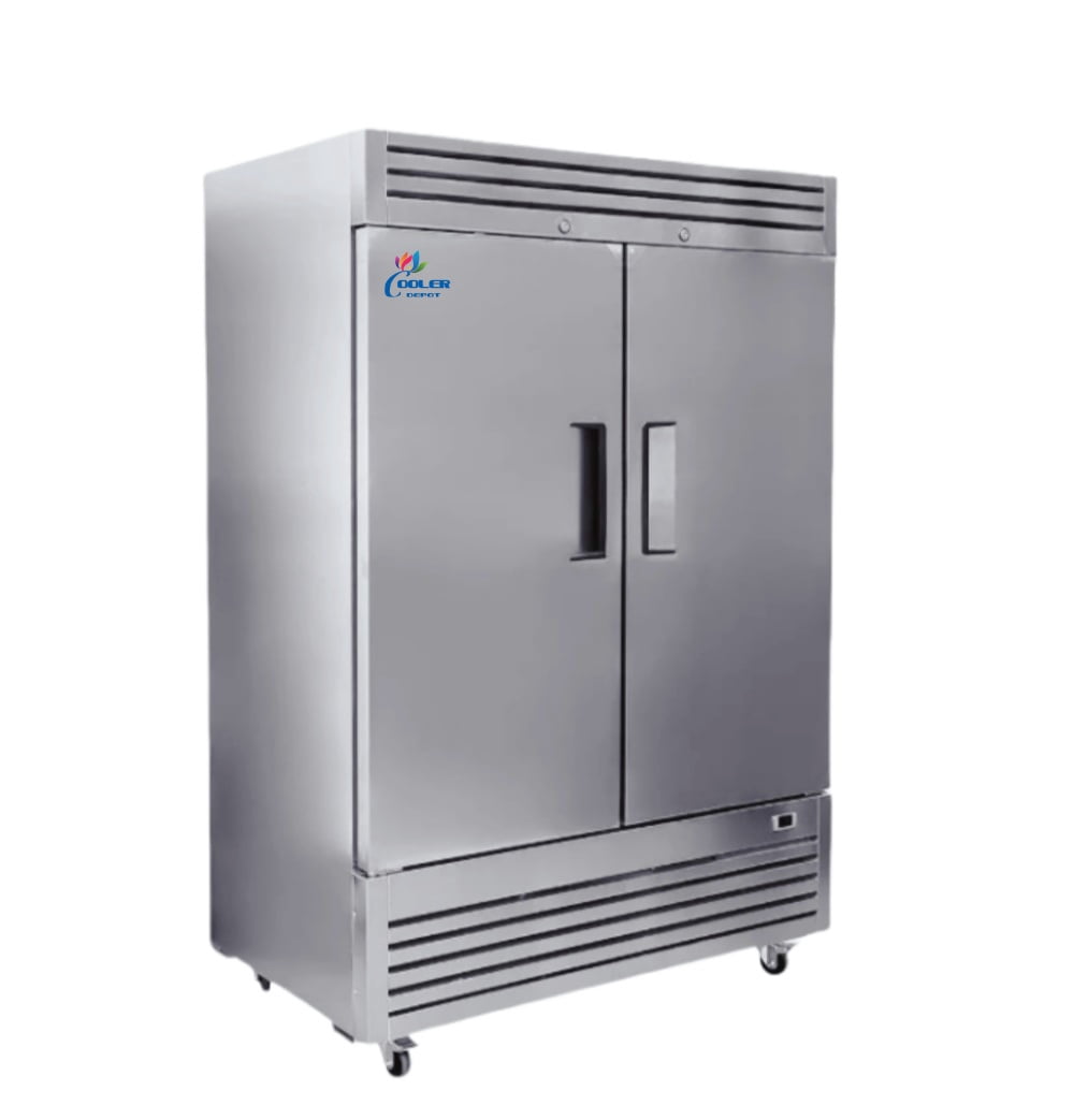 Commercial Reach in Refrigerator, 54" x 32" x 81 1/2", 42 Cubic Ft, Double Door Stainless Steel Fridge, NSFcertified