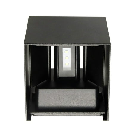 

Outside Wall Lights LED Aluminum Up Down Lights IP65 Waterproof Square Wall Lamp Adjustable Beam for Indoor Balcony-B
