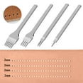thumbnail image 3 of 4pcs Leather Hole Punch Tools, EEEkit 1/2/4/6 Stainless Steel Craft Leather Working Carving Punch Craft Set 3/4mm, 3 of 5