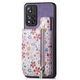 thumbnail image 1 of Pour Redmi Note 8T Portefeuille Rétro Peint à Fermeture Éclair Étui Arrière (Violet), iPhone 16, 1 of 7