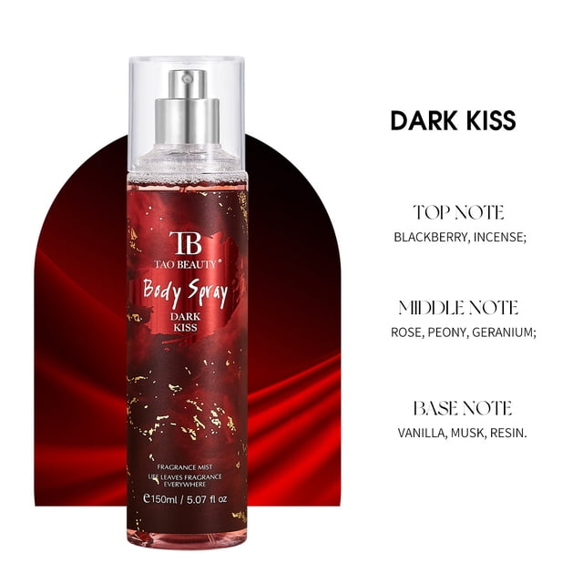 Perfume en spray Blooming Rose, fragancia floral-frutal ligera y duradera.